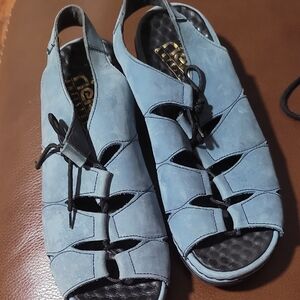 Rieker Slate Blue Cut-Out Sandals